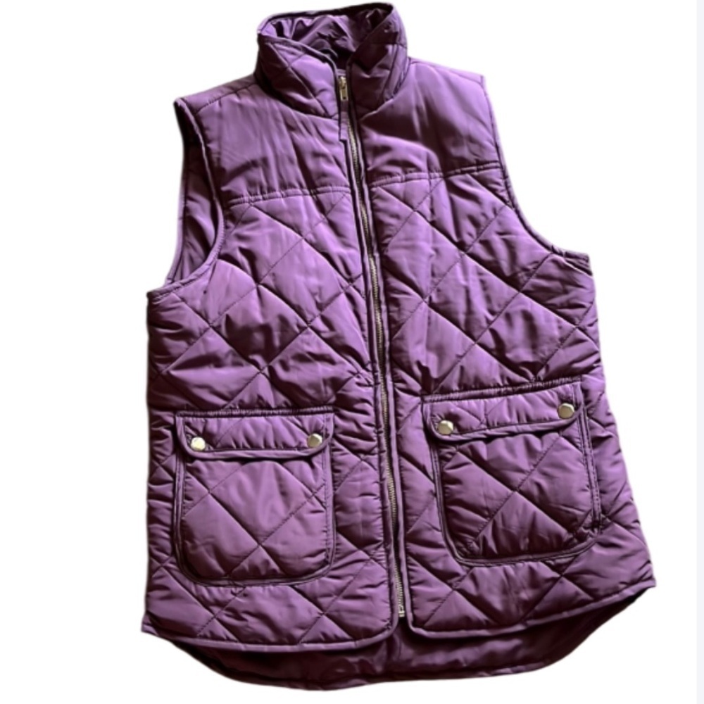 Thread & Supply  Denver Quilted Vest- Plum- Size S